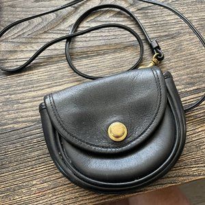 Hard to find Vintage Coach Mini belt bag  rich black has tag!  Made USA Legacy